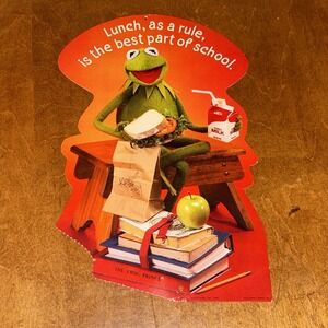 VINTAGE 1982‎ MUPPETS HALLMARK KERMIT THE FROG SCHOOL LUNCH WALL DECORATION